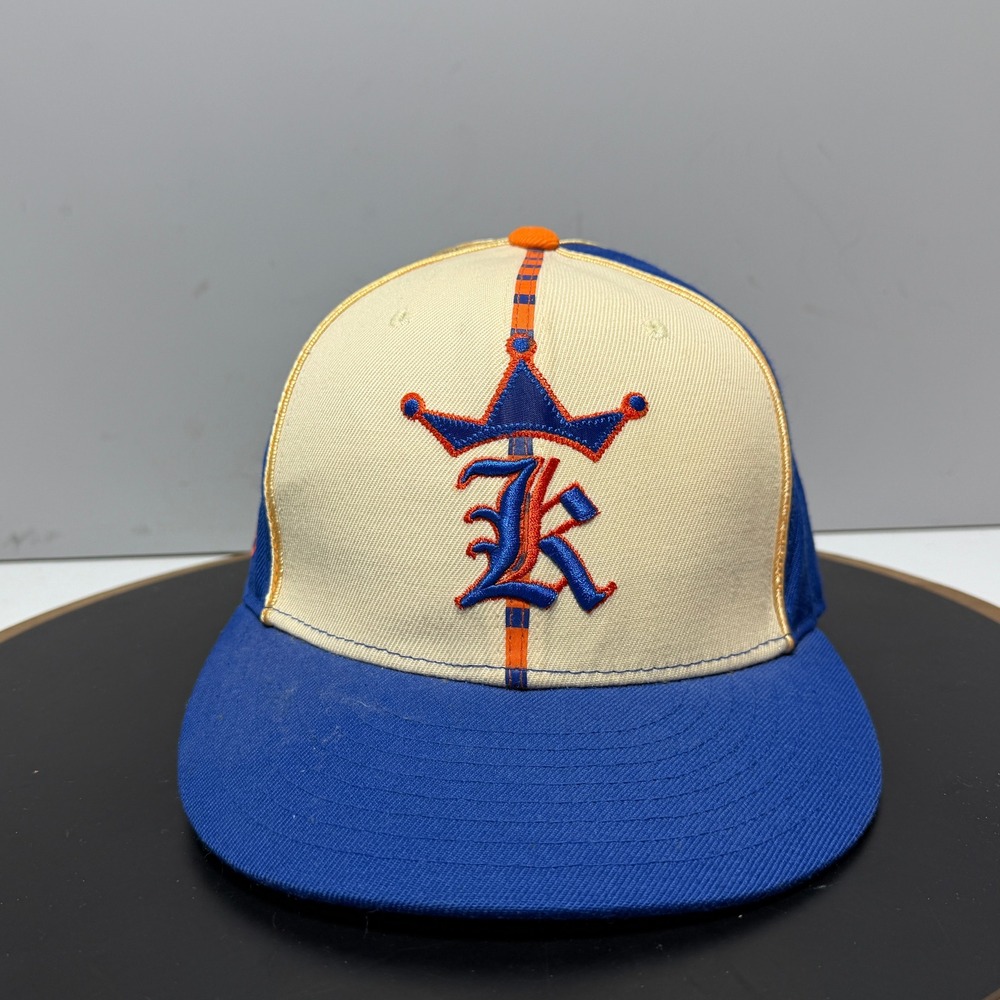 Stall & Dean Rucker Park Hat‎ Men 7 3/8 Fitted Blue Cream Kings Harlem Street